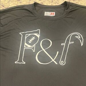 Black Graphic T-Shirt with White Design